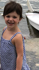 Young girl at boat ramp